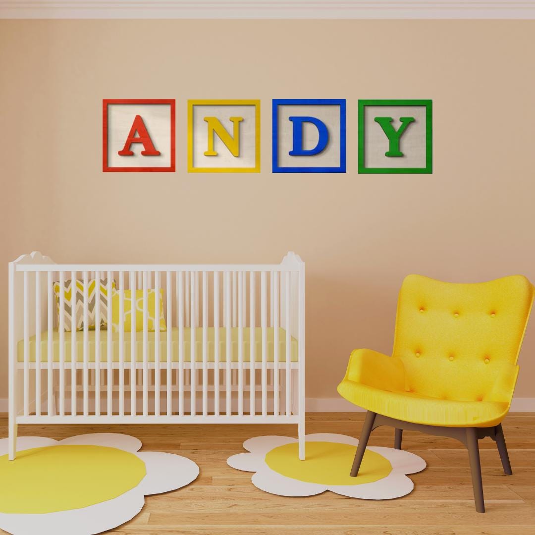 Custom 3D Nursery Name Sign | Kids Room Wall Decor