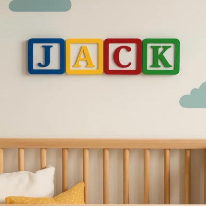 Custom 3D Nursery Name Sign | Kids Room Wall Decor