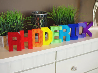 Custom Brick Letter Name Sign – Personalized 3D Alphabet Display | Brick-Style Name, Nursery & Kids Room Decor
