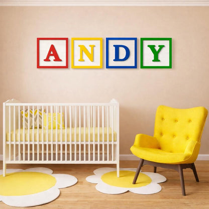 Custom 3D Nursery Name Sign | Kids Room Wall Decor